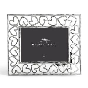 NIB Michael Aram  •HEART• 5x7 Silver Metal Picture Frame NEW